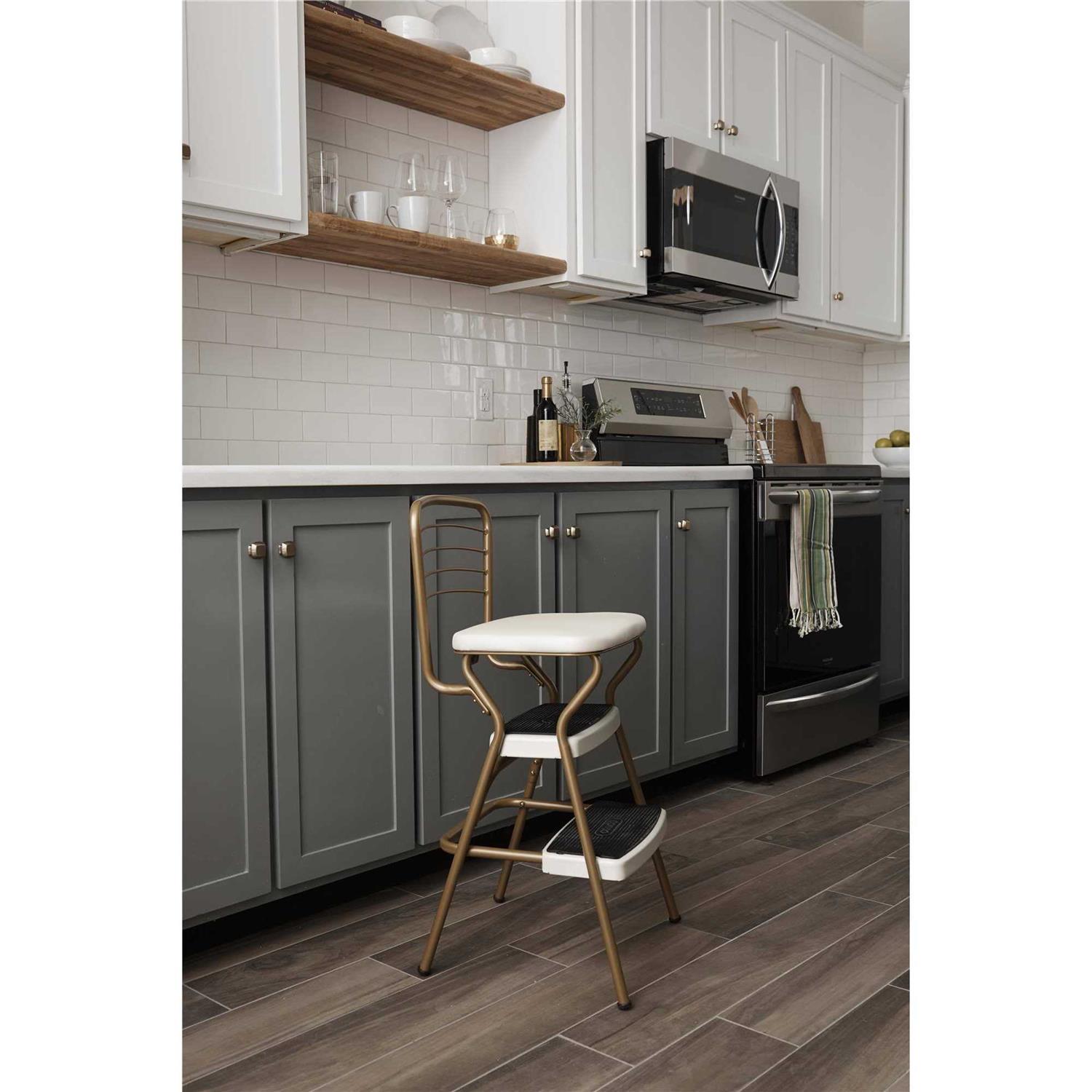 Cosco Stylaire Retro Chair/Step Stool with Flip-Up Seat - Shop Hardware Tools Online Store