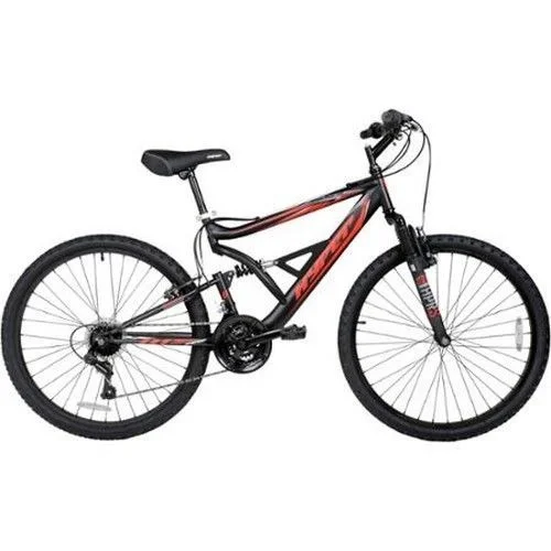 Hyper Bicycles Men's 26" Shocker Mountain Bike, Black/Red