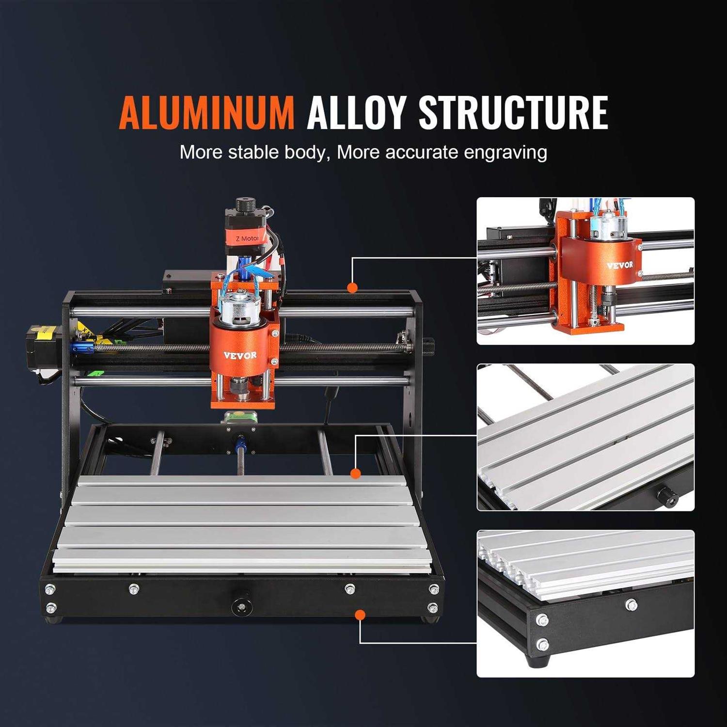 VEVOR CNC Router Machine 60W 3 Axis GRBL Control Wood Engraving Carving Milling Machine Kit - Shop Hardware Tools Online Store