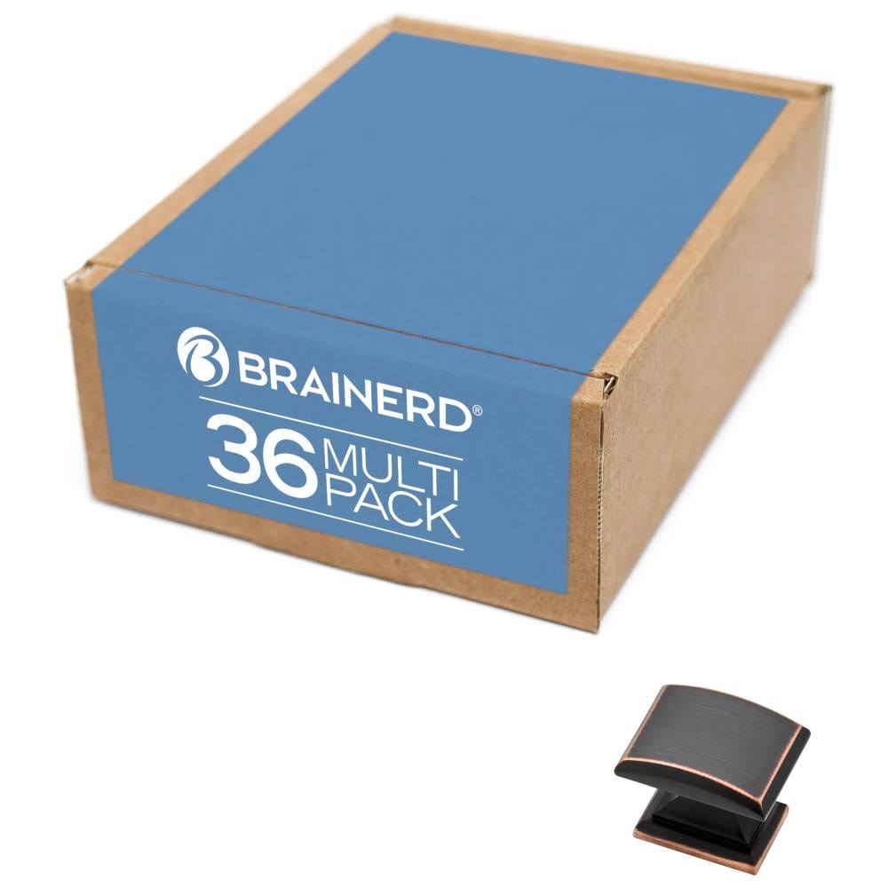 Brainerd Architectural 1.25-in Bronze with Copper Highlights Rectangular Traditional Cabinet Knob 36-Pack P32943w-Vbc-K3