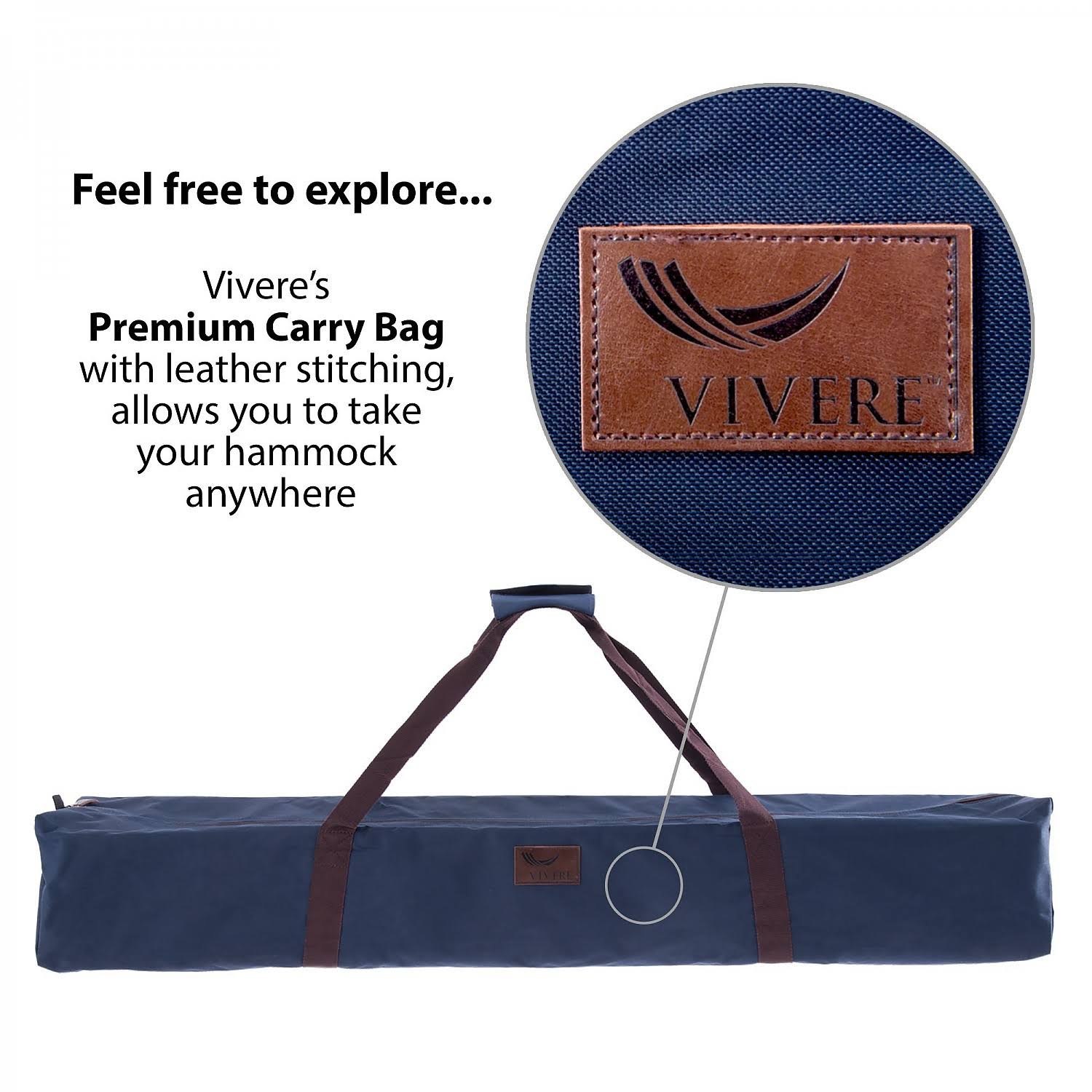 Vivere 9ft Polyester Royal Blue Hammock with Stand