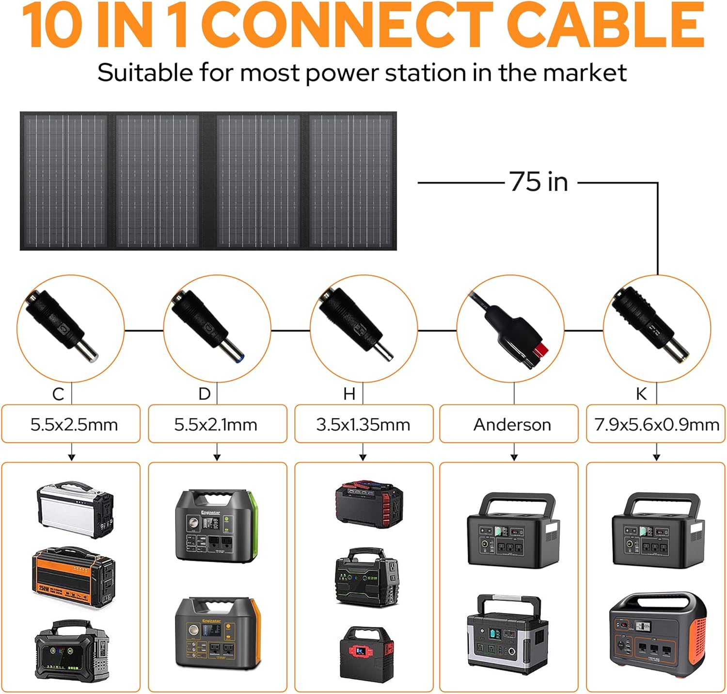 Solar Generator with Panels, EnginStar 300W Solar Generator with 60W Solar Panel, 80000mAh Portable Power Bank with AC Outlet for Outdoors Camping Emergency Use