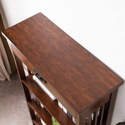 Leick Furniture Mission Slatted Bookcase, Brown