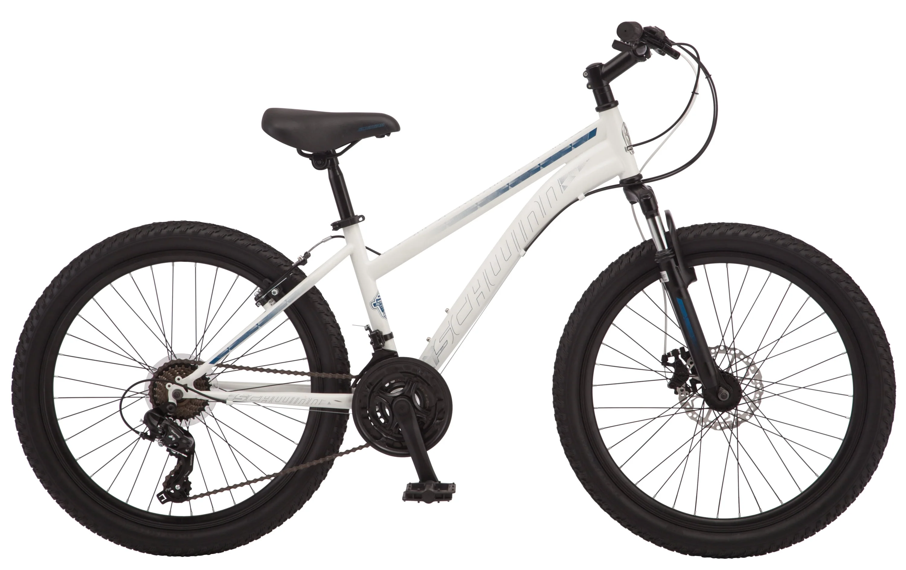 Schwinn Sidewinder Mountain Bike, 24-inch Wheels, 21 Speeds, Black / Teal