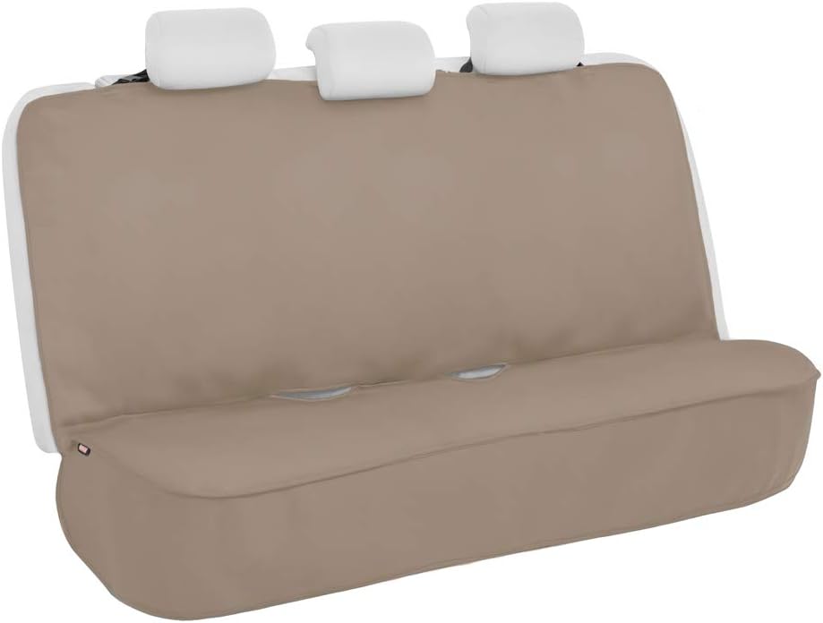 Motor Trend AquaShield Black Waterproof Rear Bench Car Seat Cover &ndash; Padded Neoprene Back Seat Cover for Cars, Ideal Back Seat Protector for Kids & Dogs, Interior Covers for Auto Truck Van SUV