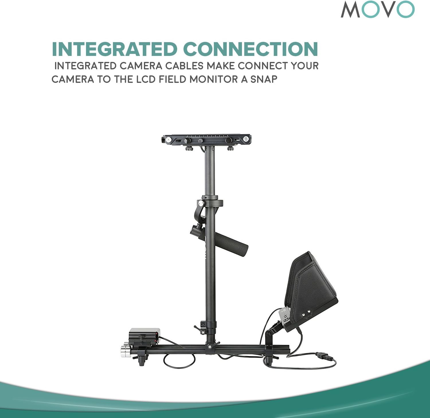 Movo X100 Ultimate Steadycam System Bundle - Includes Handheld Video Stabilizer, Vest with Dual Articulating Arm, LCD Field Monitor and Deluxe Carrying Case