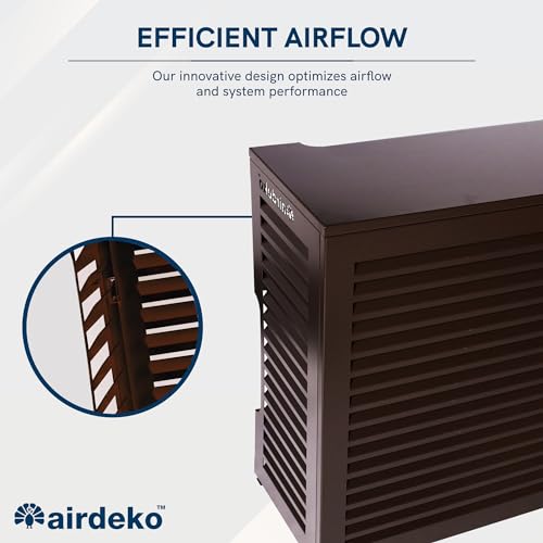 Airdeko Premium HVAC Central AC Condenser Cover for Outside Units - AirOutdoor Systems Ultimate Protection with Anti Rust Feature - Innovative Design and Sleek Look Cover