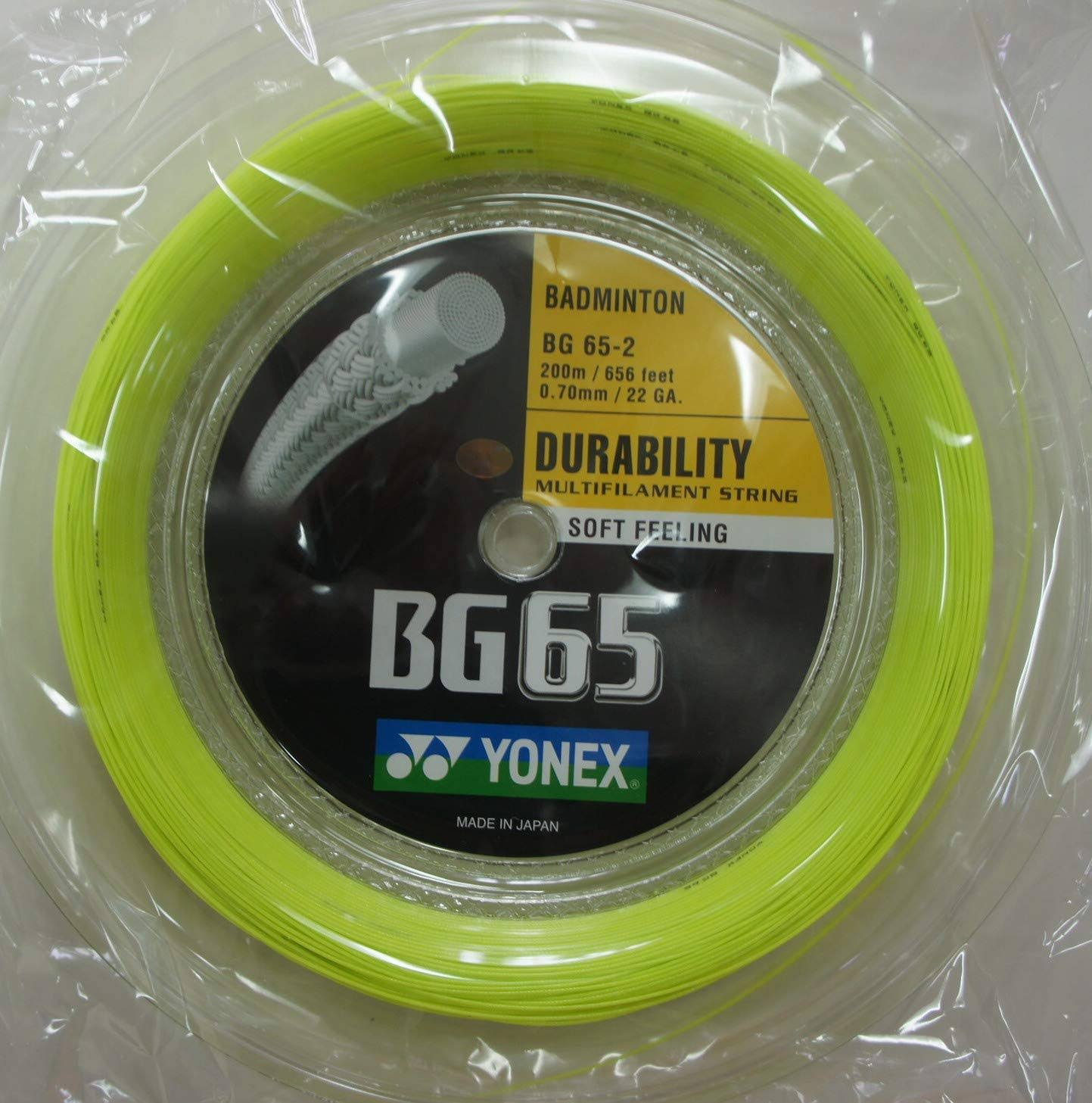Yonex BG 65 200m Badminton String (Yellow)