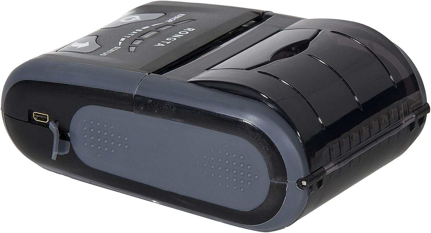 Rongta Portable Receipt Printer Mini 58mm Mobile POS Direct Thermal Printer with Bluetooth+USB, Compatible with iOS, Android, Windows, Do Not Square, RPP200 (Grey) Pack of 2