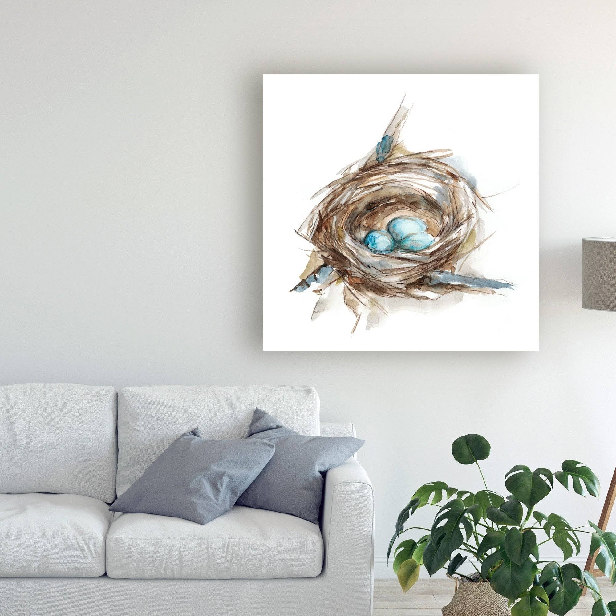 Porch u0026 den Ethan Harper &Bird Nest Study II& Canvas Art - 18x18