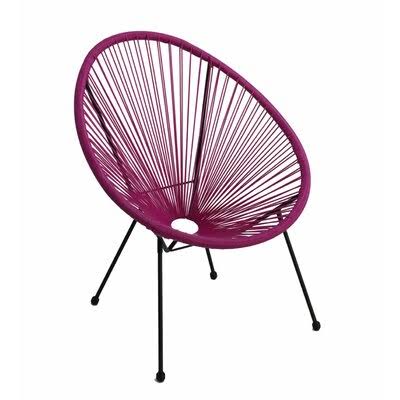 Pyper Papasan Chair Color: Purple, Size: 28x22 H x 26x22 W x 37x22 D
