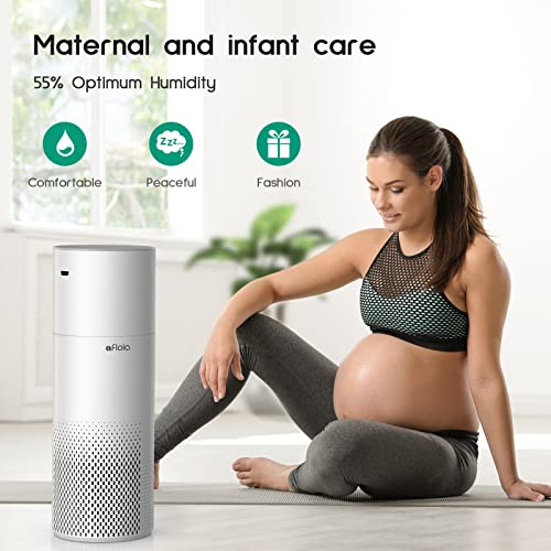 Afloia Air Purifier And Humidifier Combo For Home, 22Db| 7 Colors Night Air Purifiers 2 In 1 With Remote Control, Quiet Air Cleaner Removing 99.99% Smokers Odor And Pollen For Bedroom