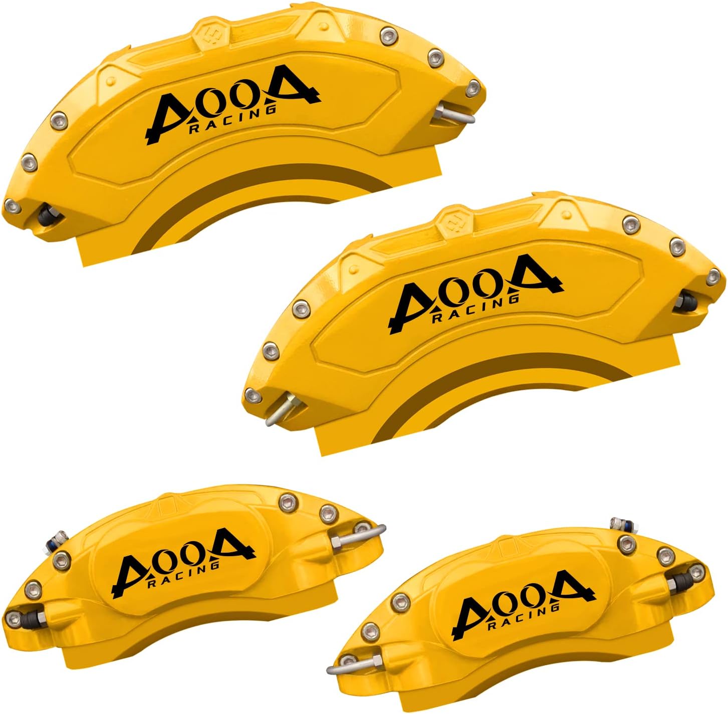 AOOA Caliper Covers Yellow Brake and Black Characters Covers Fits 2014-2020 Toyota Highlander (set of 4)