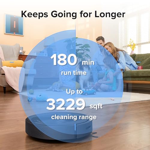 roborock Robot Vacuum with Strong 2700Pa Suction, Upgraded from S4 Max, LiDAR Navigation, Multi-Level Mapping, 180 mins Runtime, No-go Zones, Ideal for Carpets and Pet Hair (Renewed)