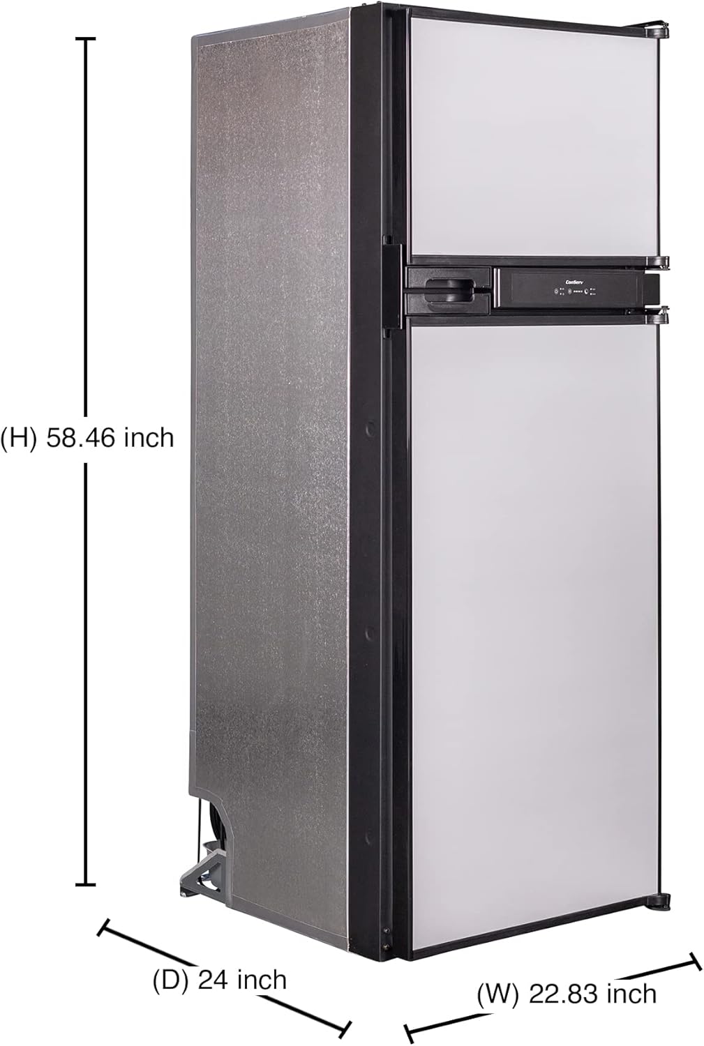 12V/DC Refrigerator Freezer 10cf Stainless for RV BOAT OFF-GRID 2 Doors