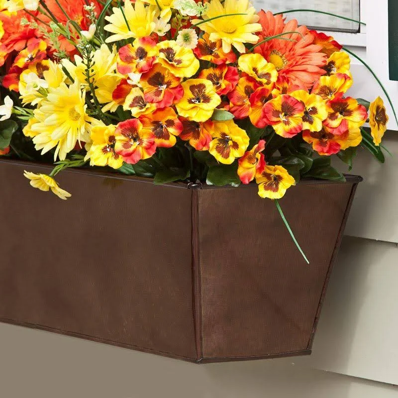 72in. Galvanized Window Box - Bronze