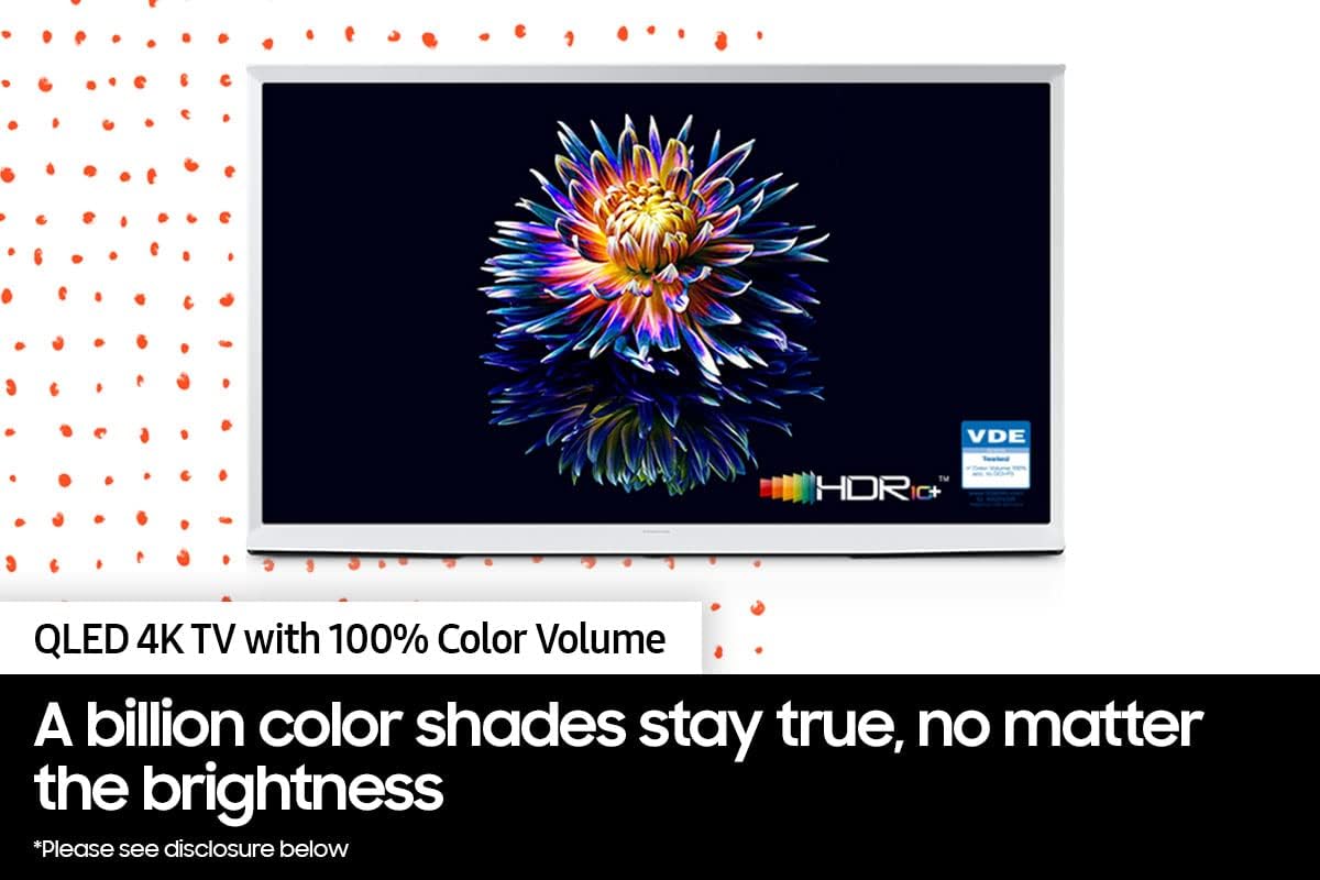 SAMSUNG 43-Inch Class The Serif LS01B Series - QLED 4K Smart TV with Alexa Built-in (QN43LS05BAFXZA, 2022 Model) (Renewed)