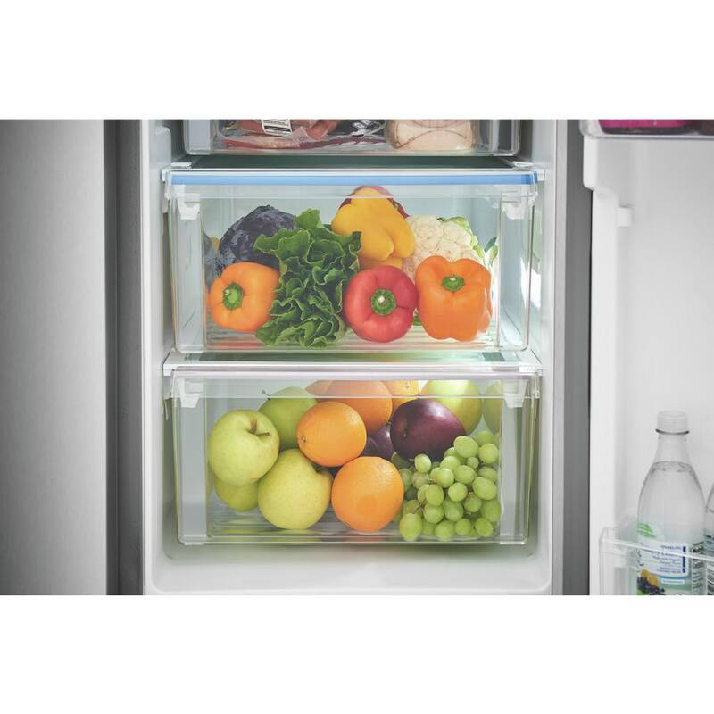 36.1 in. 22.3 cu. ft. Counter Depth Side-by-Side Refrigerator in Stainless Steel