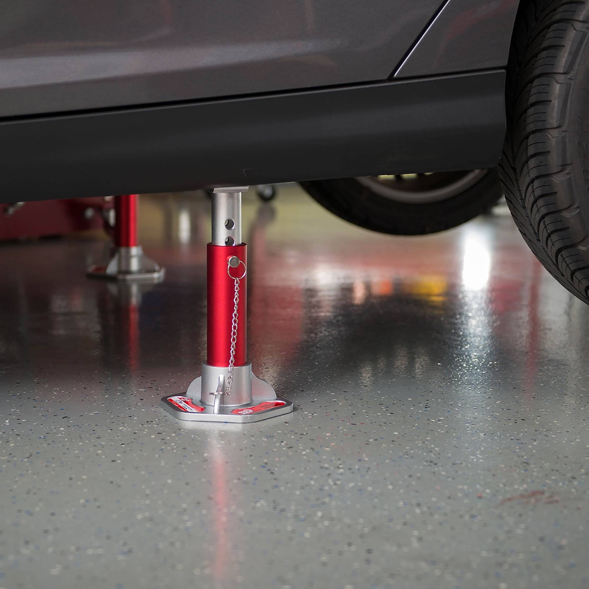 Torin T43004 Big Red Double Locking Aluminum Jack Stands: 3 Ton Capacity, 1 Pair
