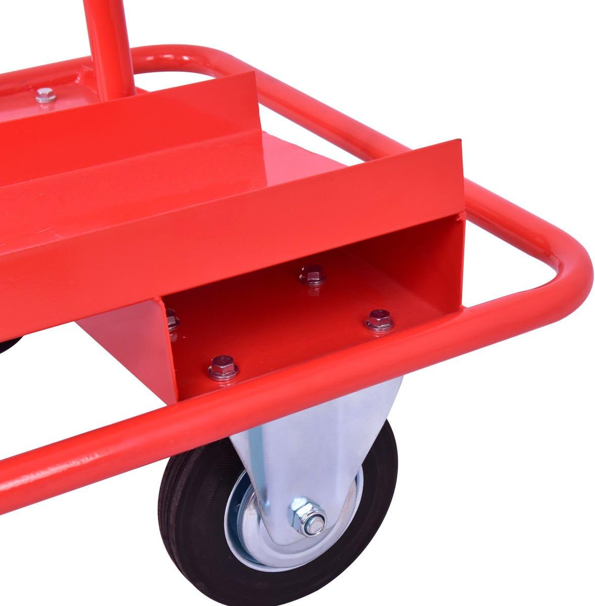 Goplus Drywall Sheet Cart Heavy Duty Dolly Handling Sheetrock Panel Red