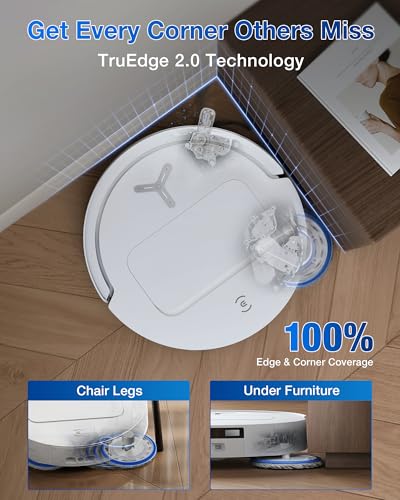 ECOVACS DEEBOT T50 MAX PRO Omni Robot Vacuum and Mop, 18,500Pa Suction, 18mm Auto-Lift, ZeroTangle &TruEdge 2.0, AIVI 3.0 Obstacle Avoidance, Auto Hot Water Mop Wash/Dry/Refill, Self-Emptying