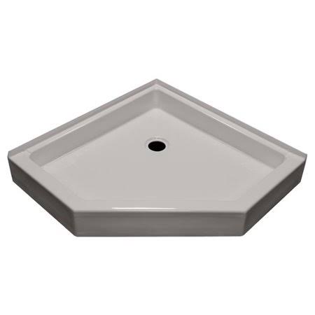 American Acrylic Neo-Angle Shower Base, Beige