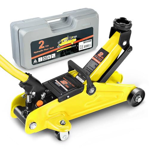DNA MOTORING Floor Jack 3 Ton (6000 lbs) Capacity, Fast Lift Service Jack Low Profile Steel Heavy Duty Hydraulic Car Jack, Lifting Range 3"-20", Black, TOOLS-00475-BK