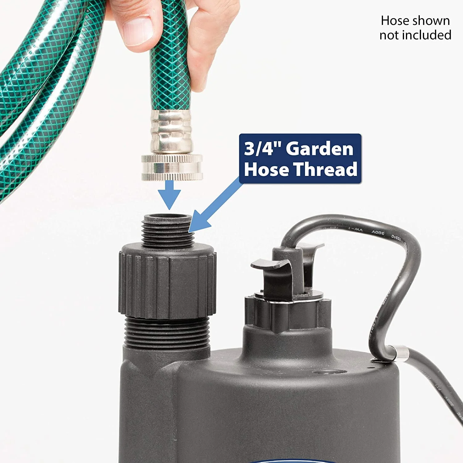 Superior Pump 91025 1/5 HP Thermoplastic Submersible Utility Pump with 10-Foot Cord