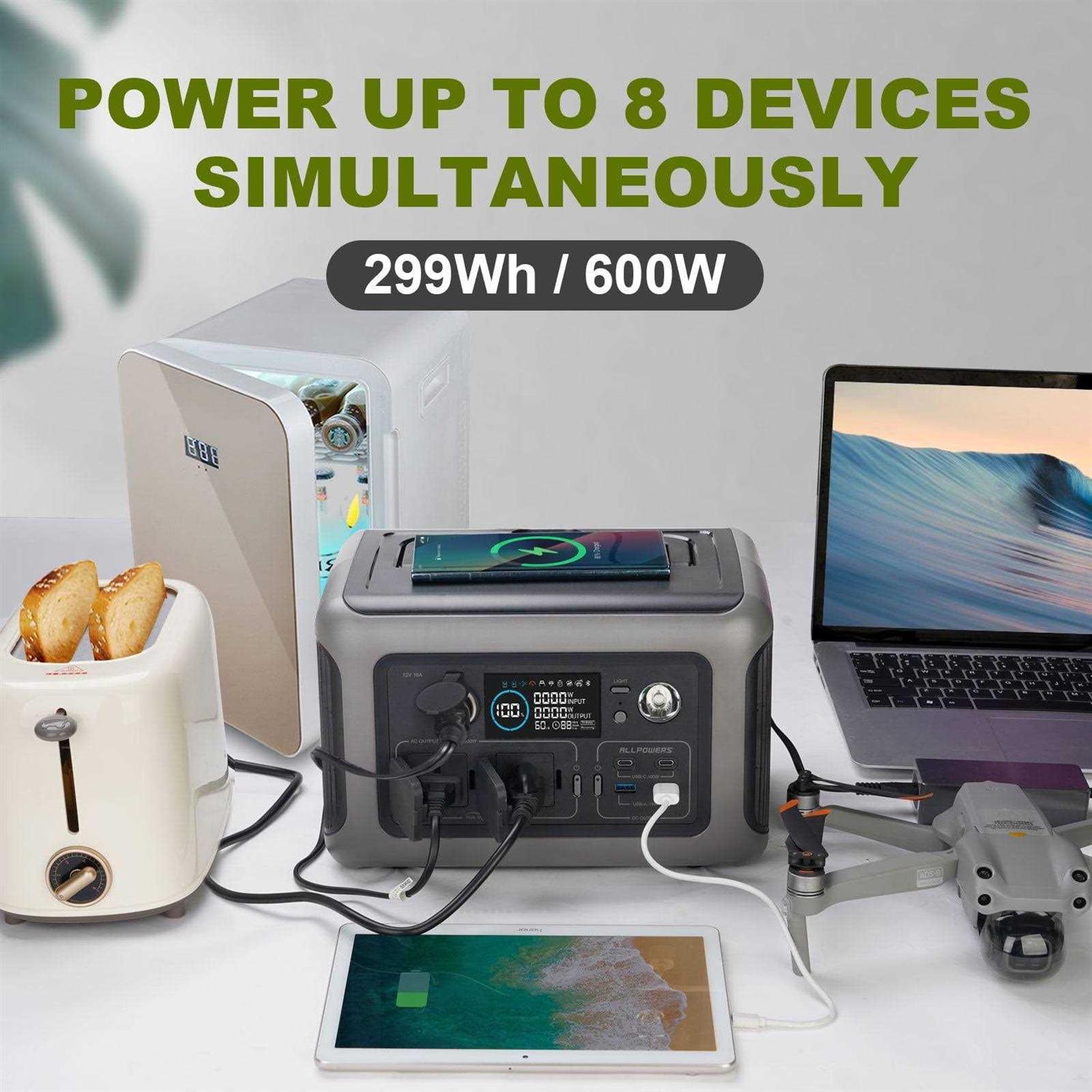 Solar Generator Kit 600W Portable Power Station 100W Solar Panel - Shop Hardware Tools Online Store