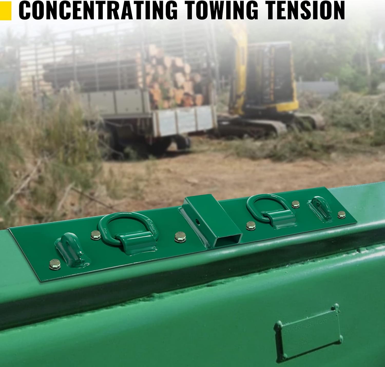 VEVOR Tractor Bolt on Hooks, 1/4" Compact Bolt on Grab Hooks, Max 4700LBS G70 Forged Bolt on Hooks for Tractor Bucket with 1/2" Shackles, Work Well for Tractor Bucket, RV, UTV, Truck Hardware Includ