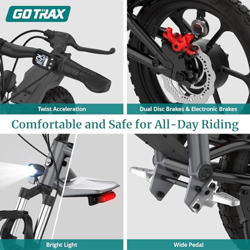Gotrax Astra Electric Dirt Bike, 16" Pneumatic Tires, Max 16 Mile and 15.5Mph Speed Power by 300W Brushless Motor, Dual Suspension & Disc Brake, Electric Dirt Motorcycle for 8+ Years Old, Black