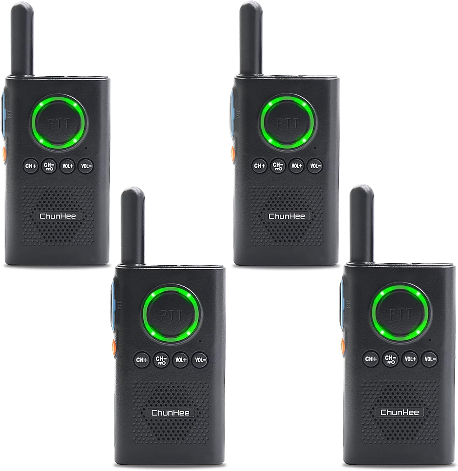 Chunhee Intercoms Wireless for Home-Wireless Intercom System for Elderly/Kids, Home Intercom System Room to Room Communication, 1.5 Miles Long Range Intercom System for Office/Camping/Hiking(4 Pack)