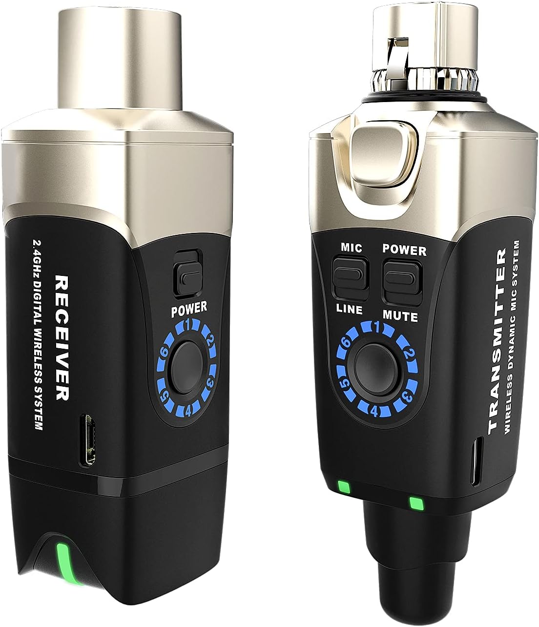 Xvive U3 Plug-on Microphone Wireless System Wireless XLR for Dynamic Microphone Audio Mixer, PA System and DSLR Camera