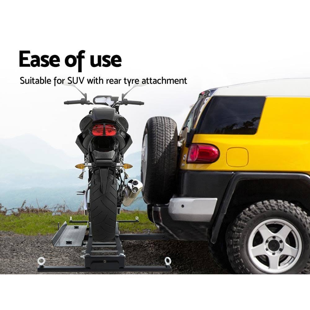 Motorcycle Carrier 2 Arms Rack Ramp Motorbike Dirt Bike 2x22Hitch Towbar