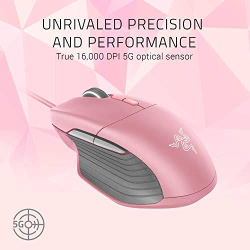 Razer - Basilisk Wired Optical Gaming Mouse with Chroma Lighting - Quartz Pink