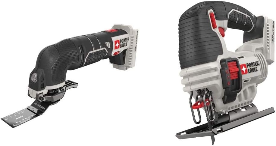 PORTER-CABLE 20V MAX* Oscillating Tool with 11-Piece Accessories, Tool Only (PCC710B)