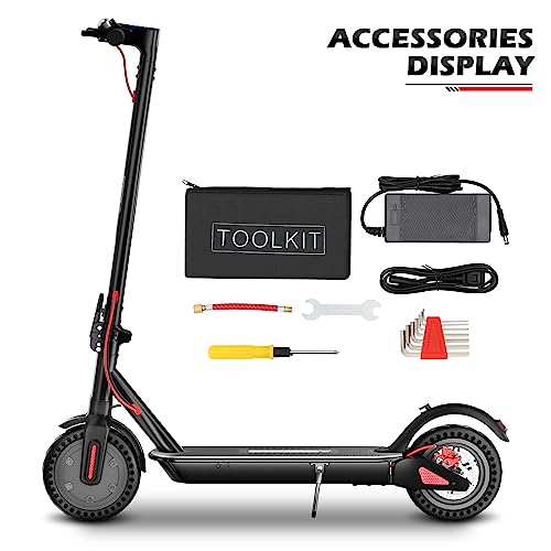 MoNiBloom E-Scooter Electric Kick Scooter w/LED Display and Bluetooth APP, Portable Folding Commuting Scooter for Adults & Teens