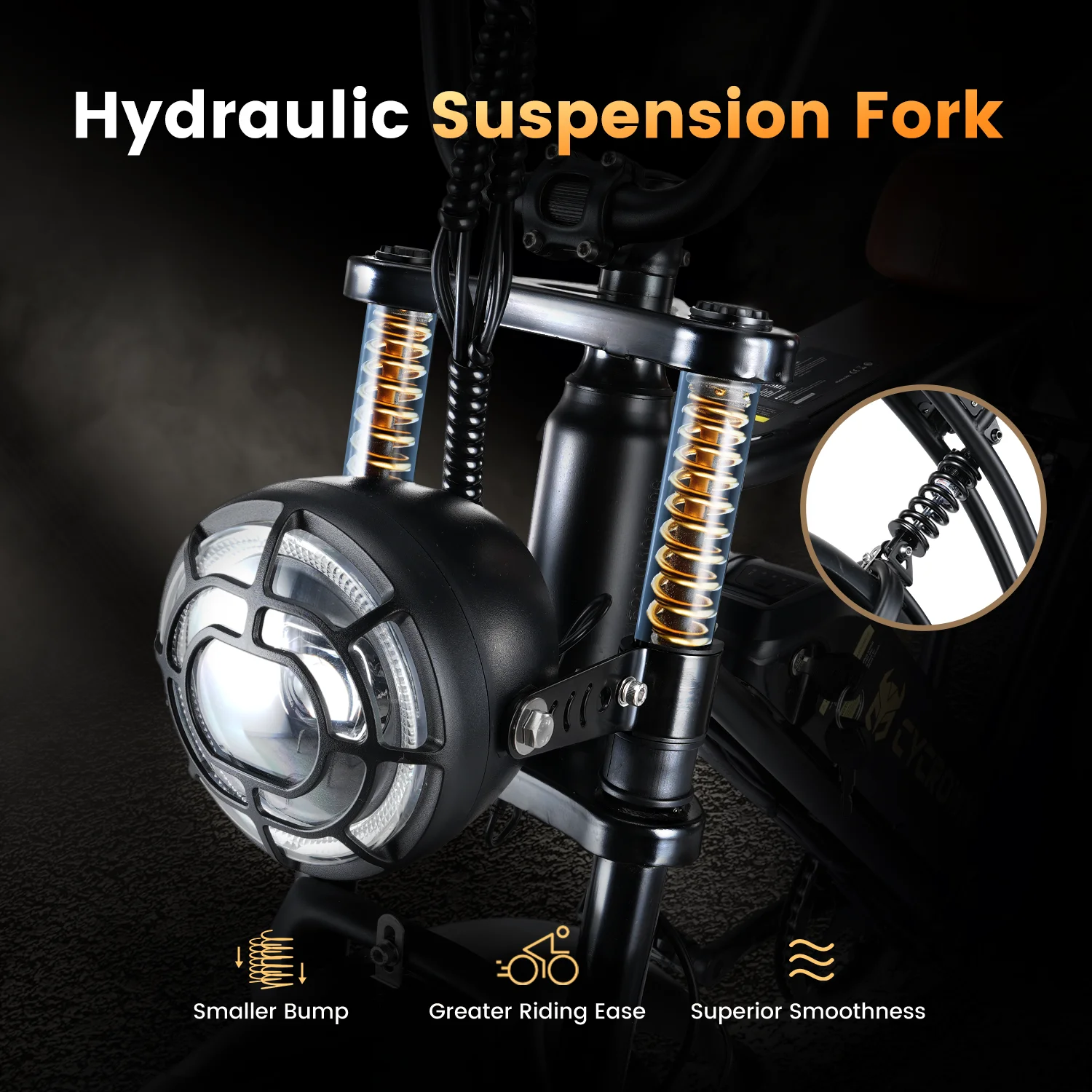 W1-CycRun Electric Bike for Adults 750W Motor with 36V 10.4 Battery, 20MPH 55Miles Moped Style Ebike for Adults, 20" Fat Tire Commuting Off Road Mountain Ebike