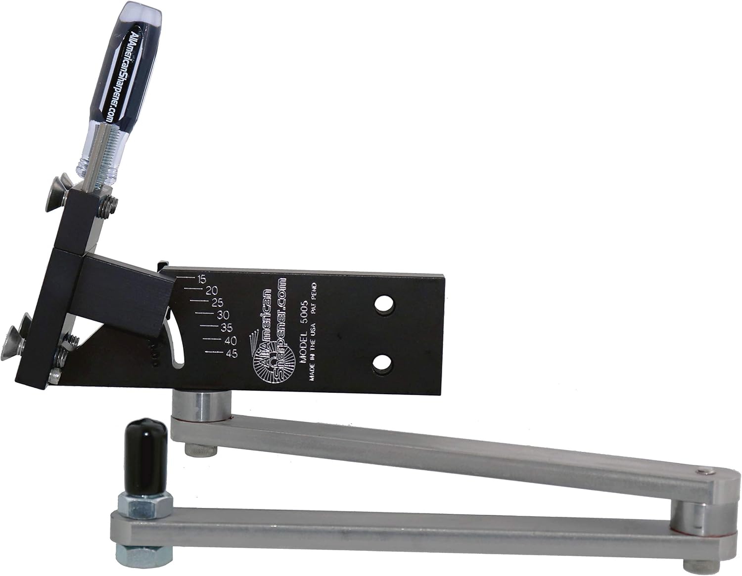 All American Sharpener Model 5005 Gen 2 (15°-45° Adjustable Lawn Mower Blade Sharpener for Right and Left Hand Blades)…
