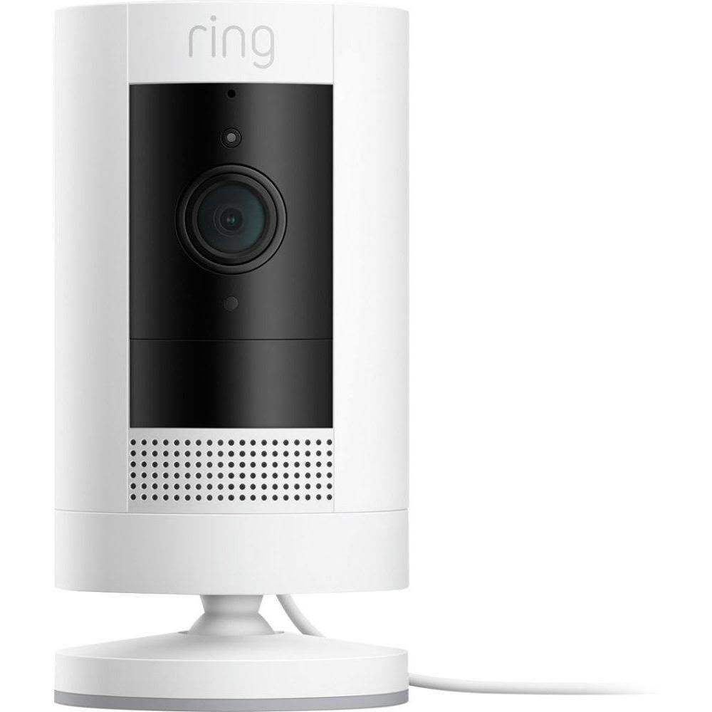 Ring Stick Up Cam Plug-In Security Camera White