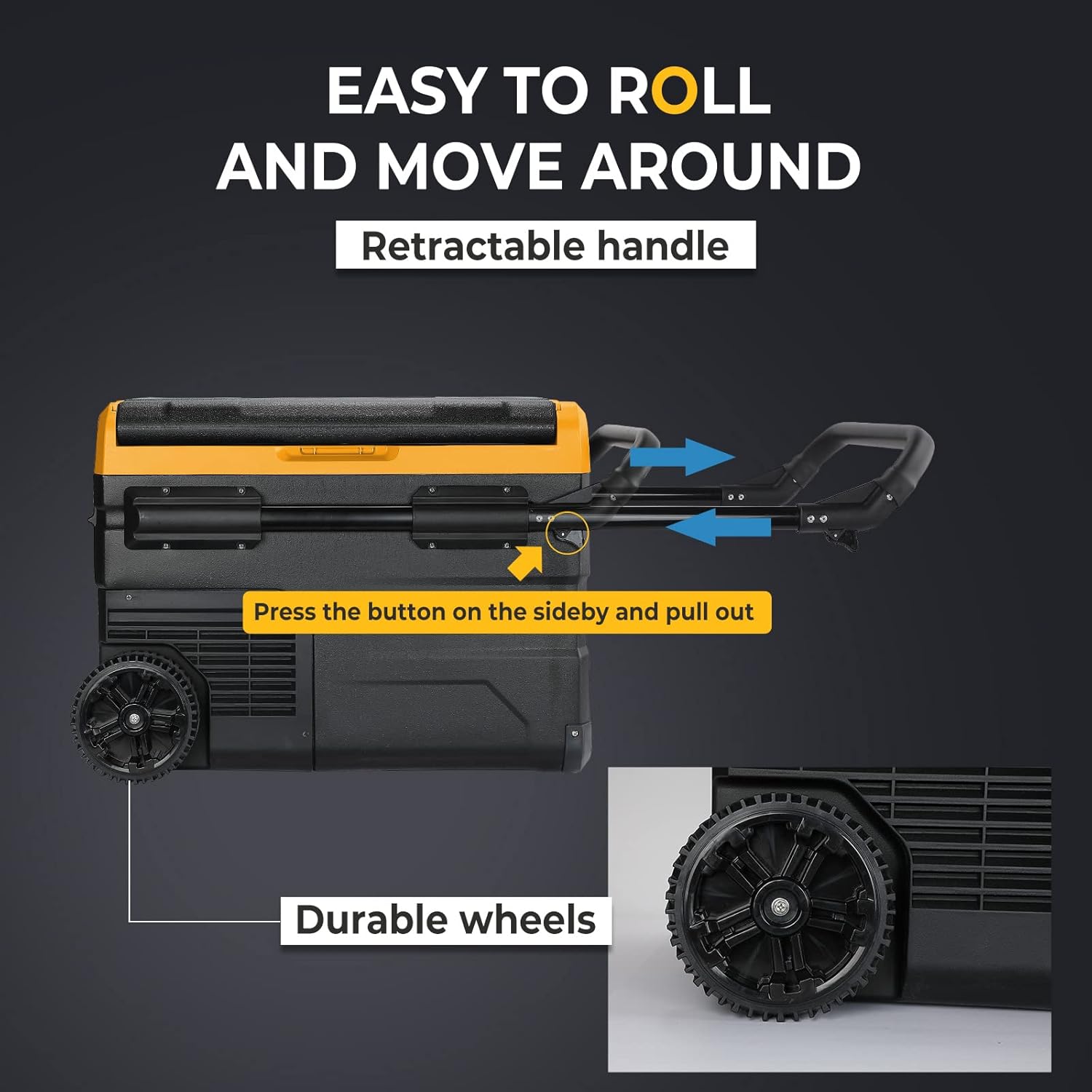 BougeRV 12 Volt Car Refrigerator Dual Zone, Portable Freezer Fridge APP Control (E35(37QT)-no wheels)