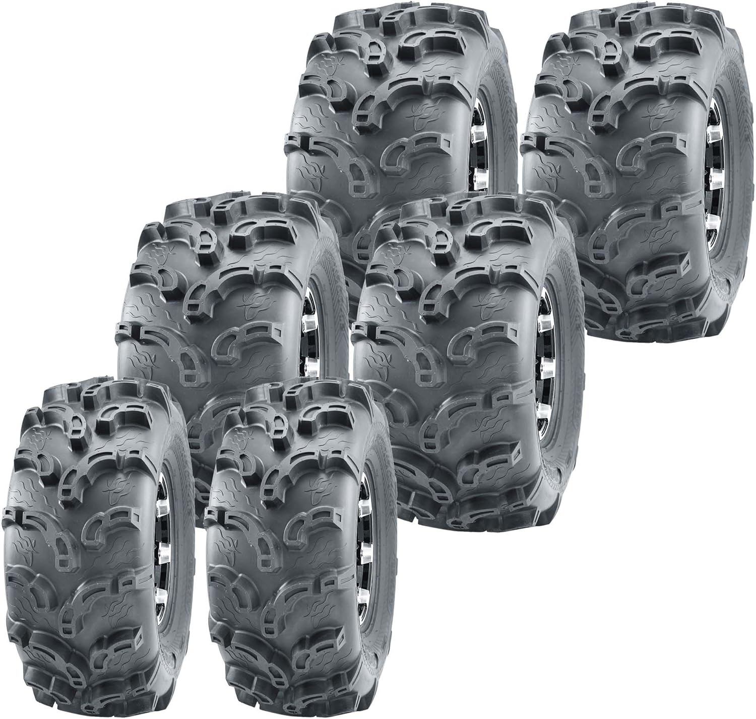 Set of 4 WANDA ATV UTV Tires 27x9-12 27x9x12 6PR Super Lug Mud …