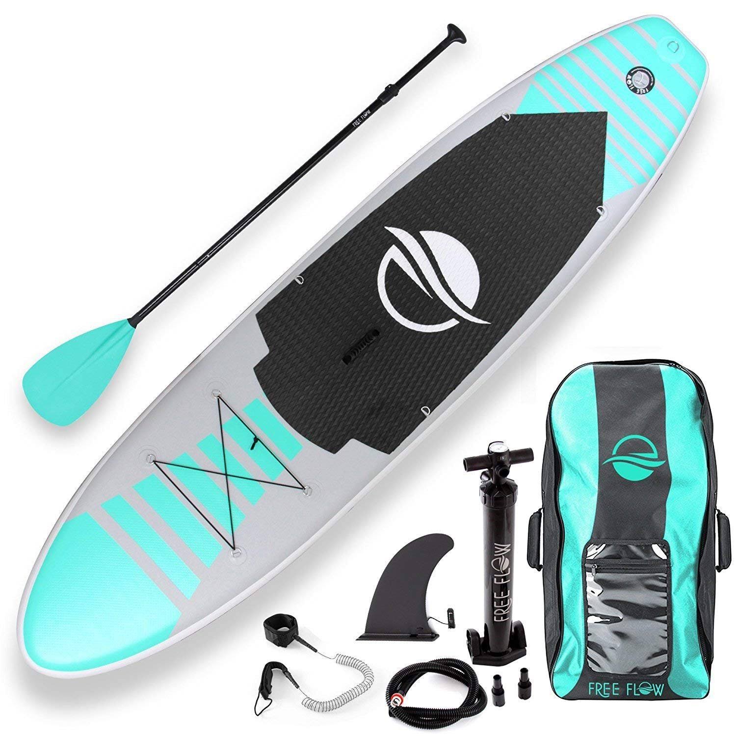 Serenelife Free Flow Inflatable Sup Stand Up Water Paddle-Board