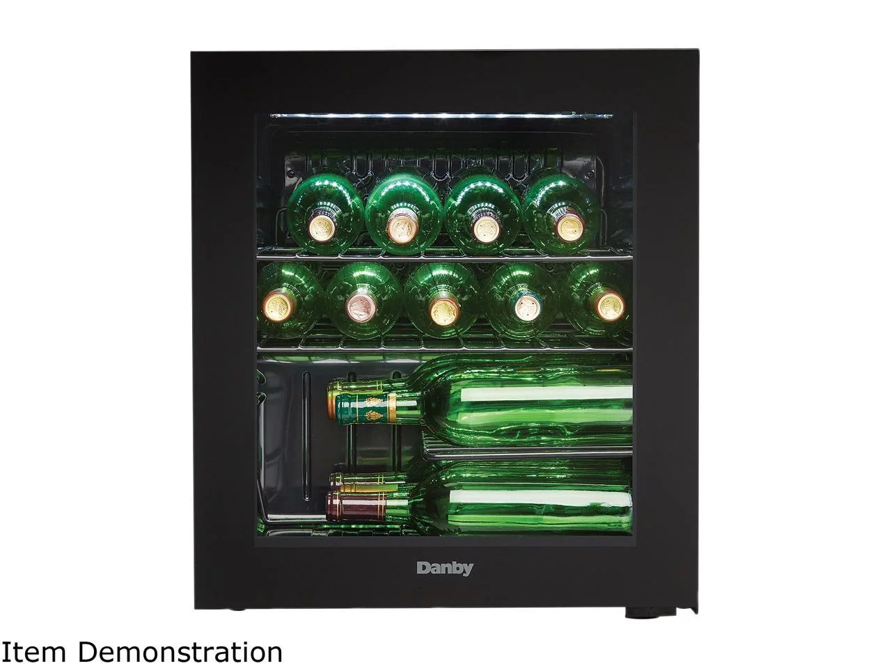 Danby DWC018A1BDB 1.8 Cu. Ft. /16 Bottle Free-Standing Counter-top Design Wine Cooler for Red or White Wine, in Black