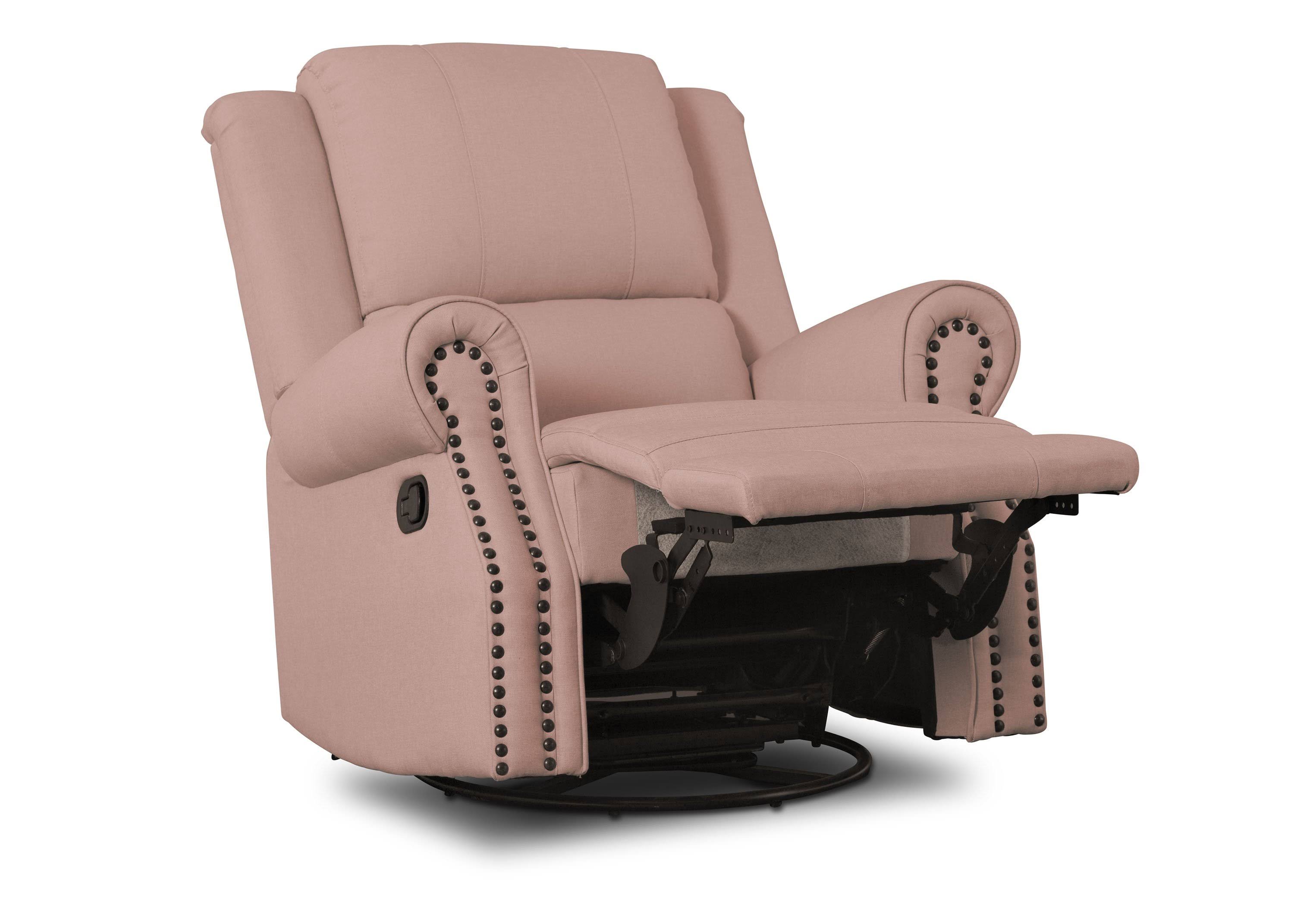 Delta Children Dylan Nursery Recliner Glider Swivel Chair - Charcoal