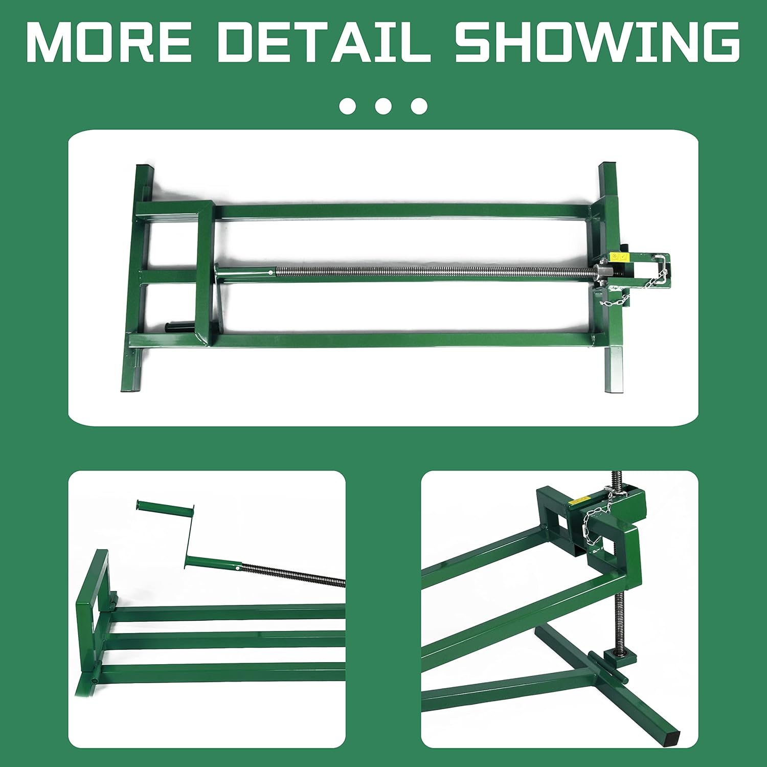 CAROOZE Lawn Mower Jack Lift Heavy Duty Tractor Wheel Lifting Tool Garden High Duty Holder Loading Capacity up to 300lbs Green Steel