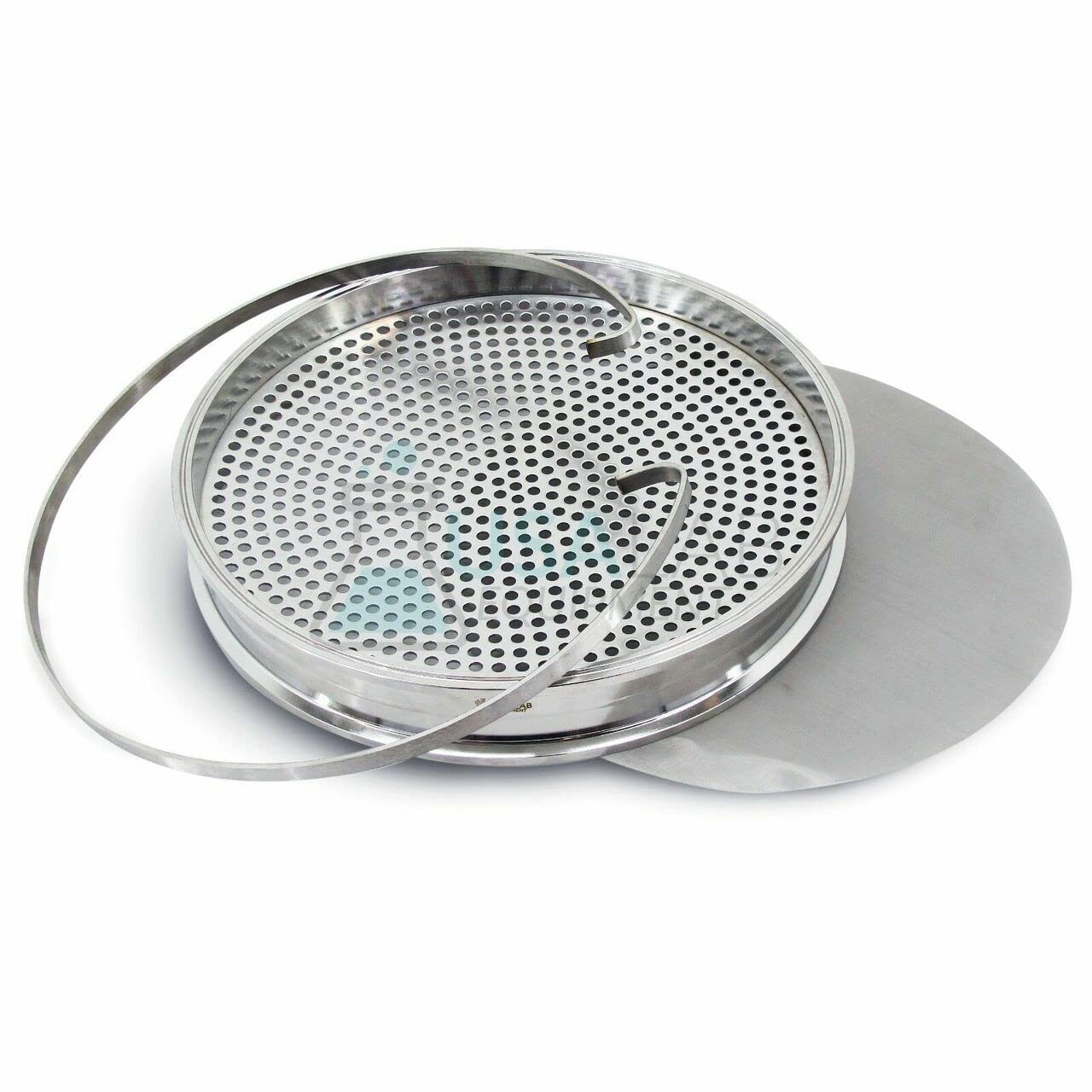 12" Tri-Clamp Filter Plate Kit with 100 Micron 150 Mesh and Compression Ring - USAlab