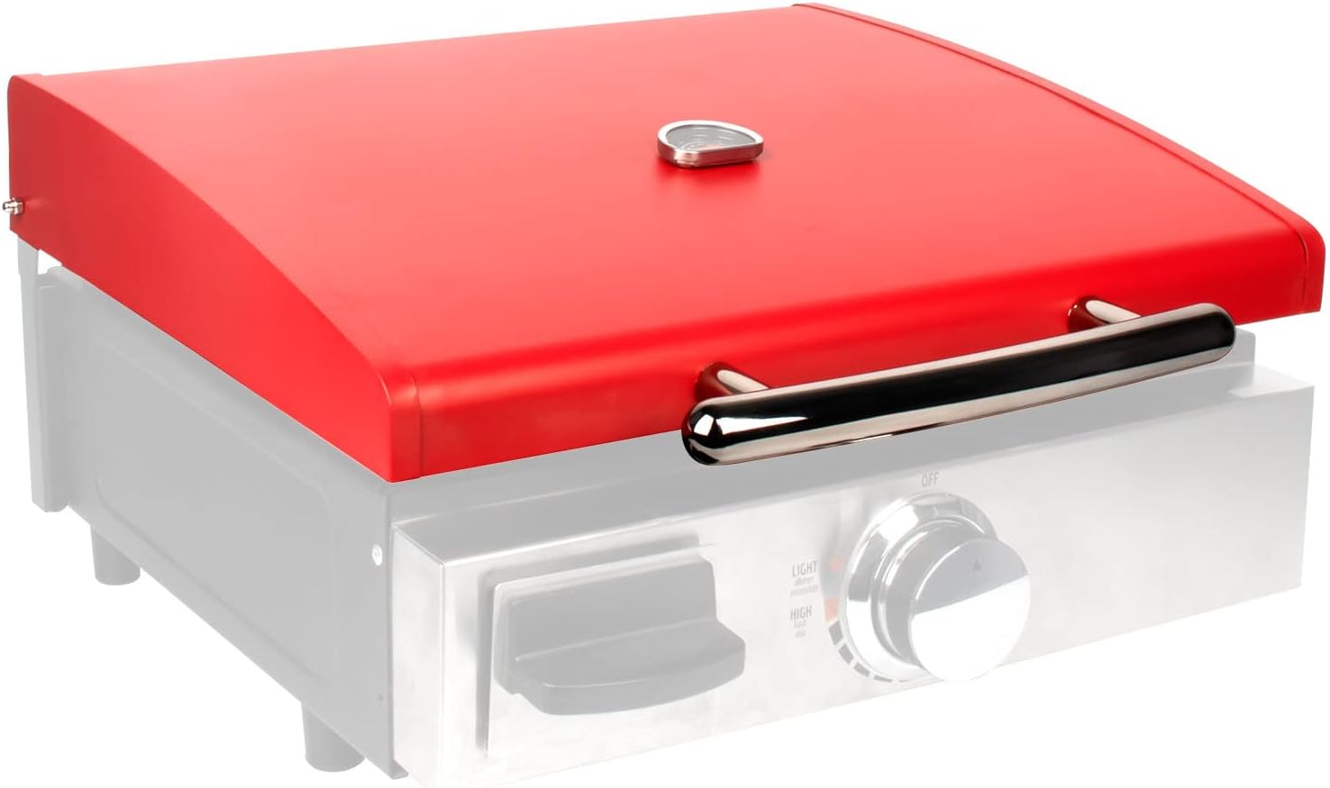 Hard Cover Hood with Temperature Gauge for Blackstone 17 inch Table Top Griddle, 5010, Red Pack of 2