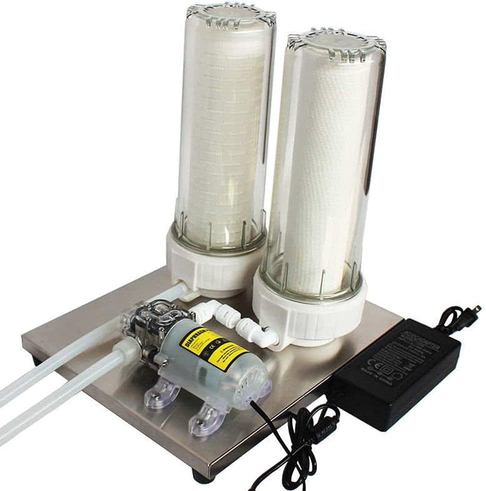 Fermtech Mini 2 Filter Machine Stainless Steel Wine/Beer/Juice/Kombucha/Liquid filter System. Home Pro 10 inch. Mini Jet Filtration Filtering technology. (Double)
