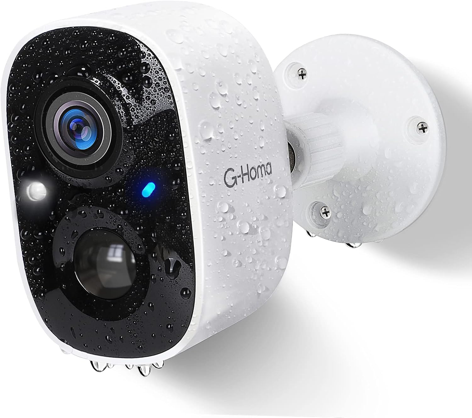 Security Camera Wireless Outdoor, G-Homa WiFi 1080P Battery Powered Cameras for Home Security with Spotlight Color Night Vision/Siren Alarm/2-Way Audio/Waterproof/Smart AI Motion Detection, SD/Cloud